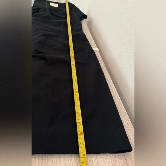 KATE SPADE Black Dress Bow Neck Cap Sleeves Knee Length Size 12 *No Belt - Picture 7 of 8